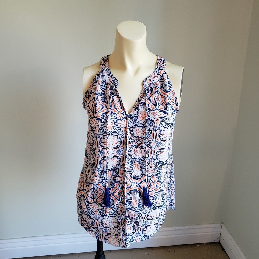 C&E floral tassel tank  top size XS